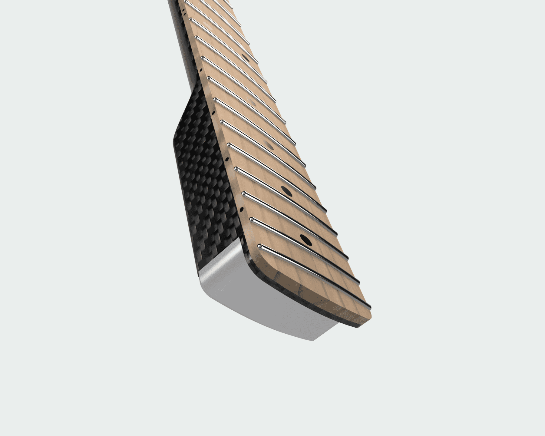 Aluminium guitar neck heel