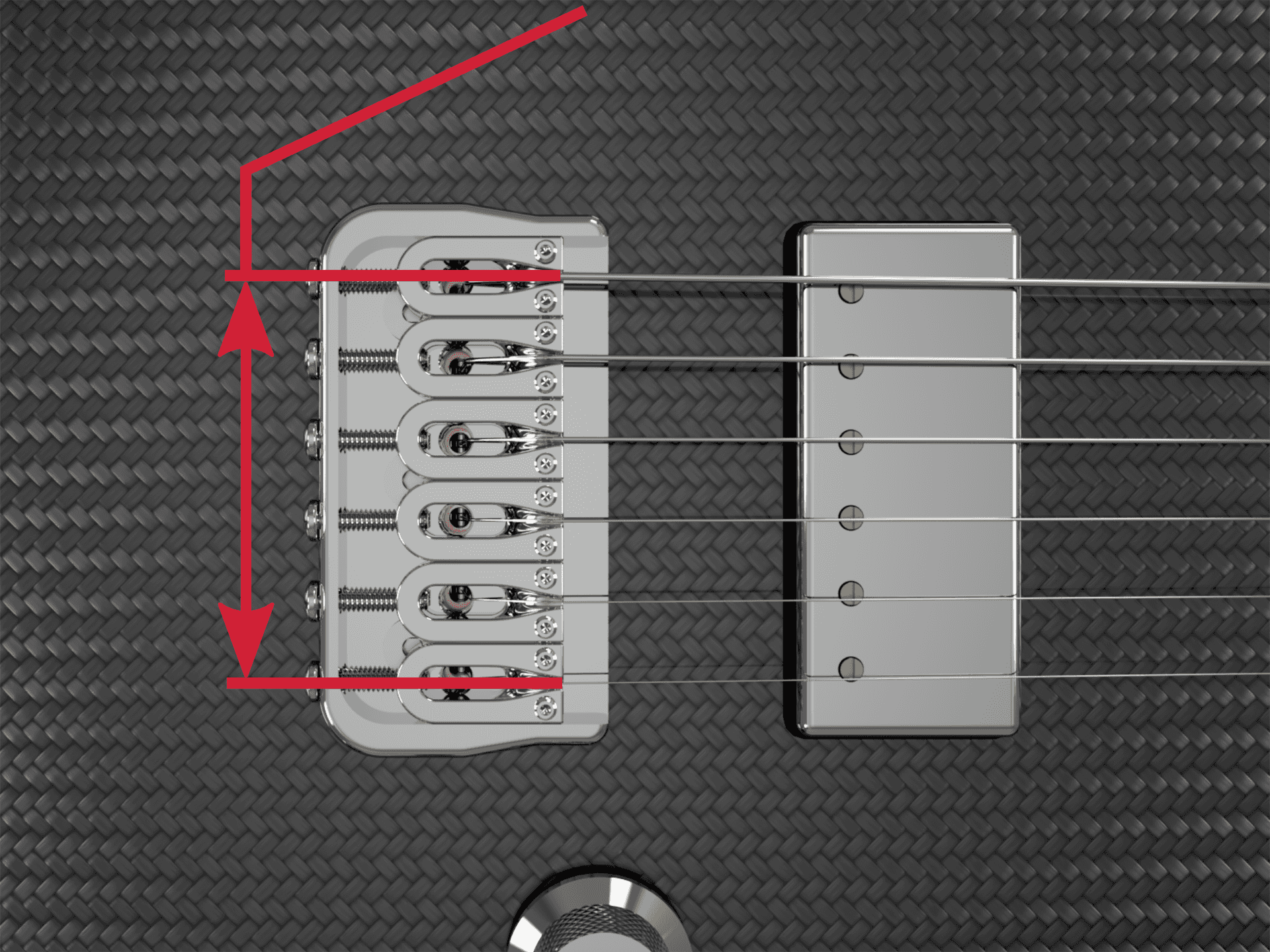 Bridge string spacing